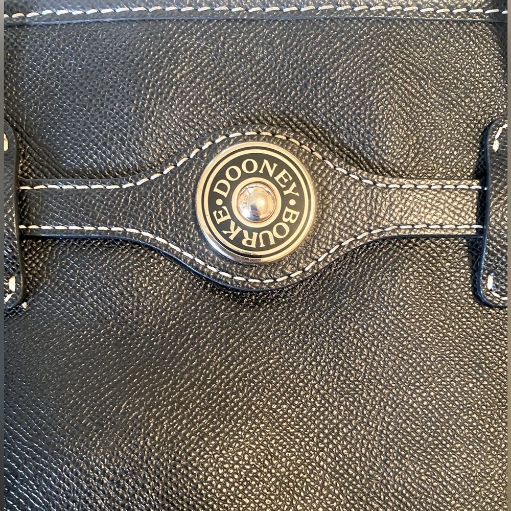 Dooney and Bourke black pebbled-leather tote handbag